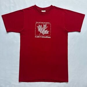 Vintage ‘I Am Canadian’ Saying Maple Leaf Canada 90s T-Shirt